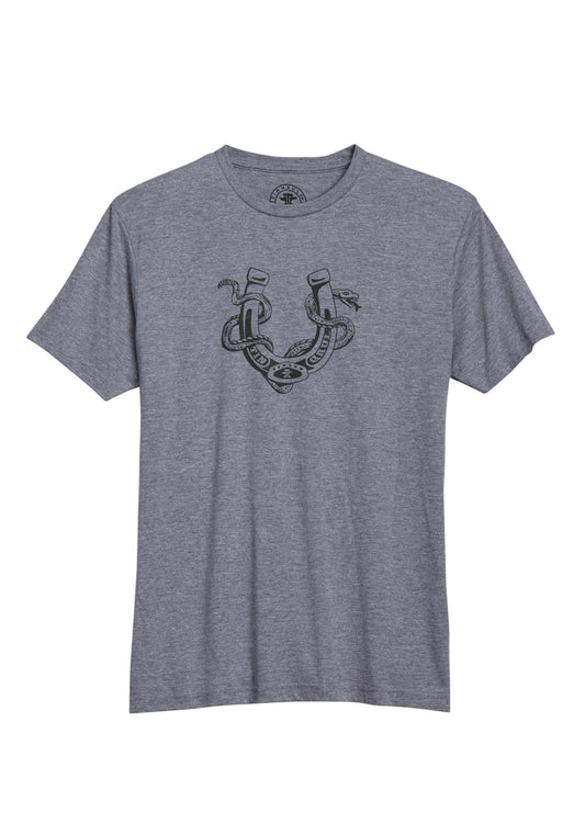 Unisex Short Sleeve Pullovertin Haul Rattle Snake Horseshoe Printr Western