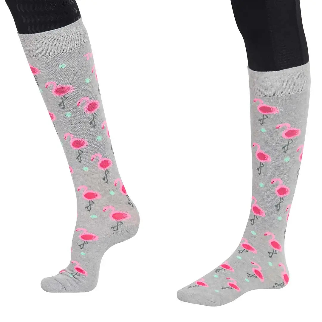 TuffRider Ladies Flamingo/Boat/Horse Knee Hi Socks - 3 Pack - Breeches.com - Flyclothing LLC
