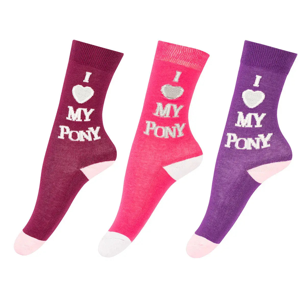 TuffRider Children's I love My Pony 3 Pack Socks - Breeches.com - Flyclothing LLC