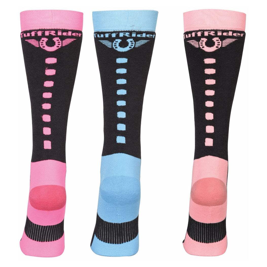 TuffRider Ladies Neon Winter Thermal Knee Hi Socks - 3 Pack - Breeches.com - Flyclothing LLC
