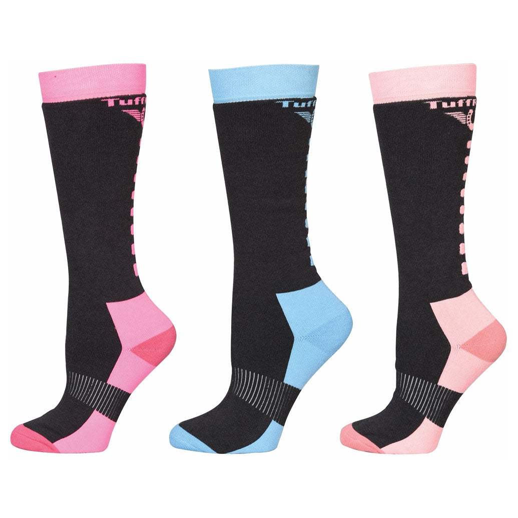 TuffRider Ladies Neon Winter Thermal Knee Hi Socks - 3 Pack - Breeches.com - Flyclothing LLC