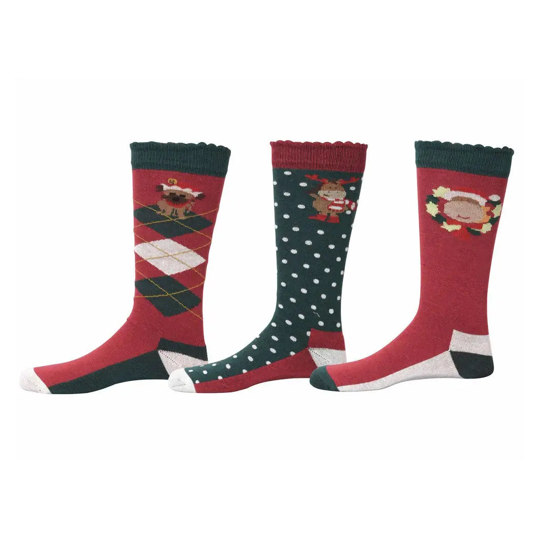 TuffRider Holly Kids Winter Socks - 3 Pack - Breeches.com - Flyclothing LLC