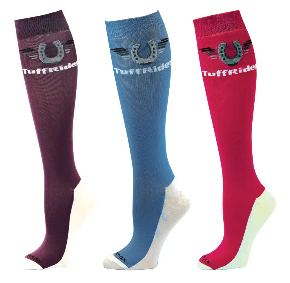 TuffRider Ladies Coolmax Knee Hi Boot Socks - 3 Pack - Breeches.com - Flyclothing LLC