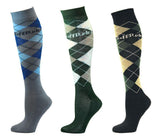 TuffRider Ladies Argyle Knee Hi Socks - 3 Pack - Breeches.com - Flyclothing LLC
