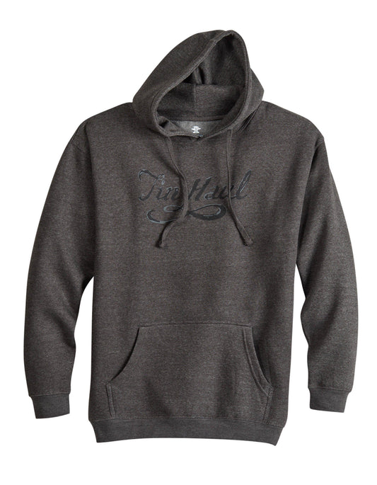 Tin Haul Mens Tin Haul Pullover Hoodie With Curly Script Dark Grey - TIN HAUL