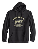 Tin Haul Menstin Haul Hoodie Western Supply Bull Standing  Black - TIN HAUL