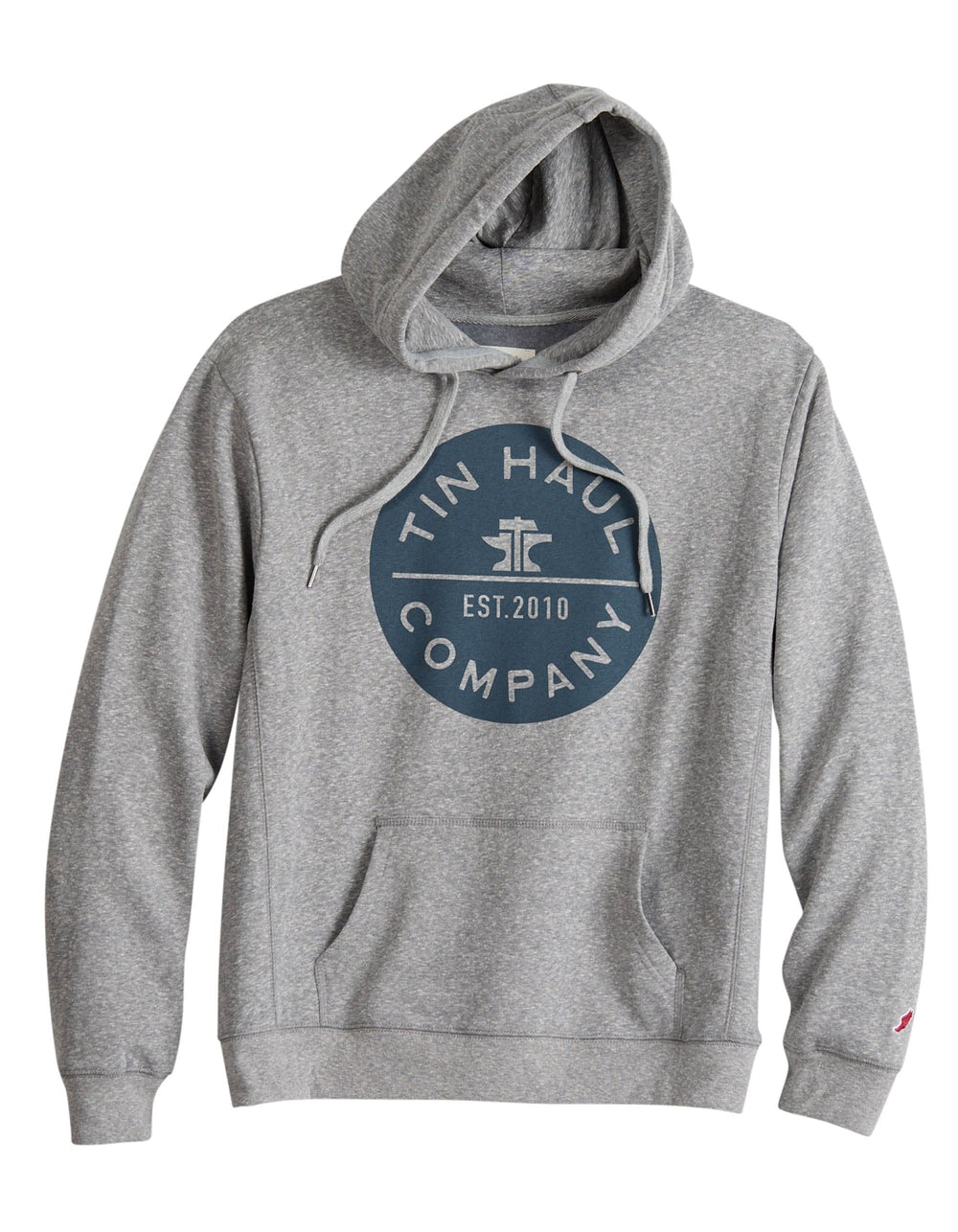 Tin Haul Mens Tin Haul Pullover Hoodie Circle Scredn Print Triblend Heather Grey - TIN HAUL