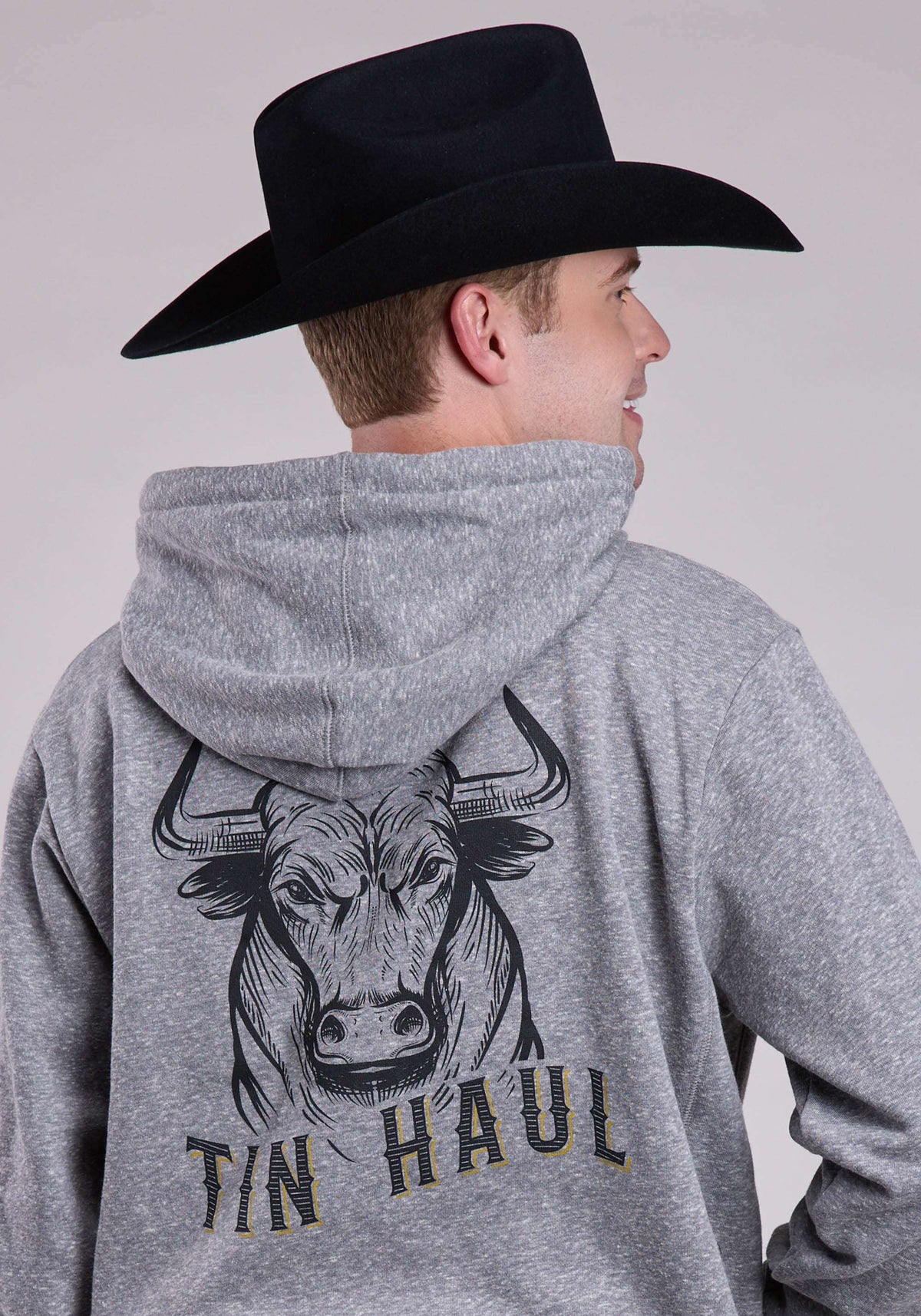 Tin Haul Mens Bull Full Screen On Back Pullover Jacket - Tin Haul - Flyclothing LLC