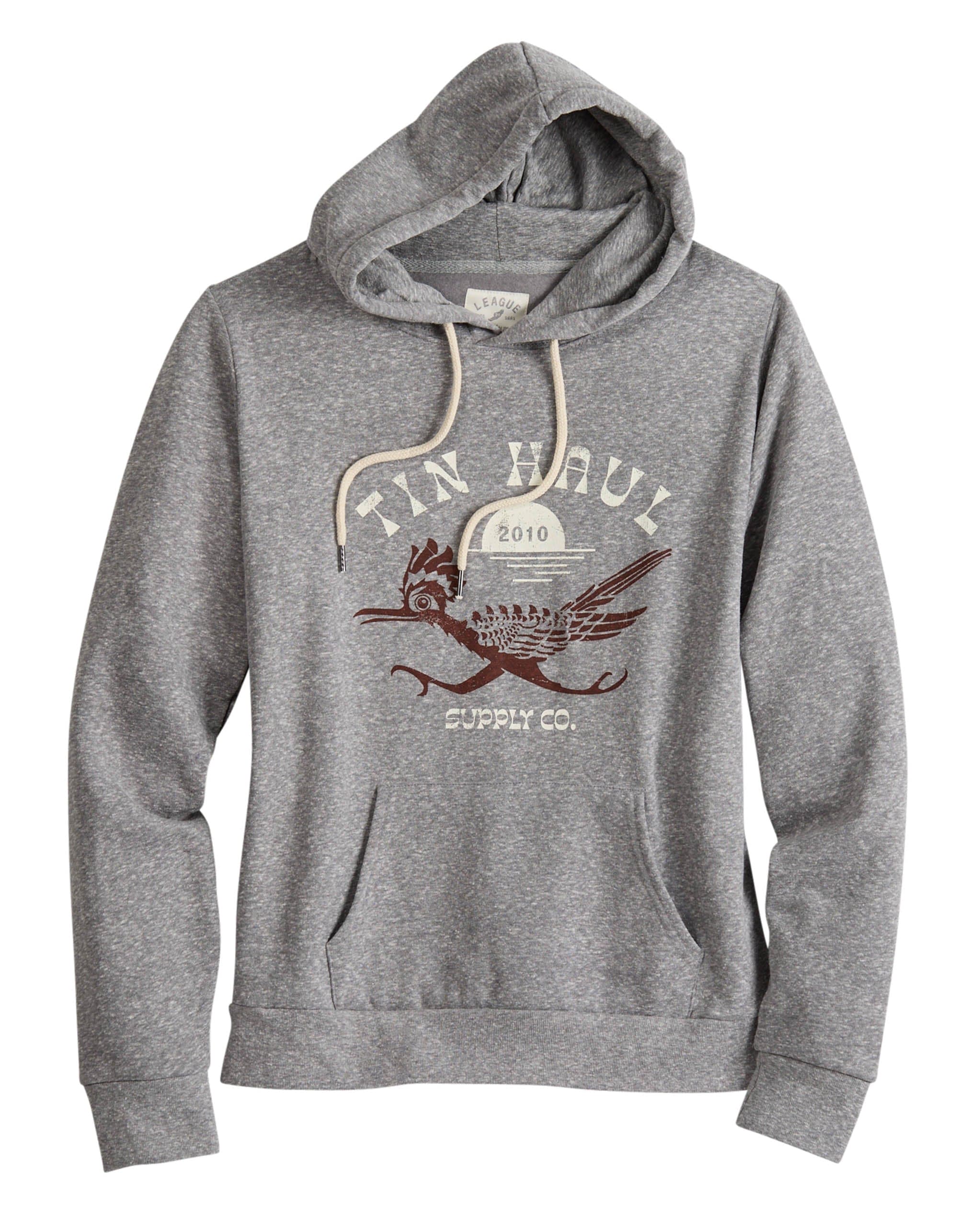 Tin Haul Womens Tin Haul Pullover Hoodie Supply Road Runner Screen Print Triblend Fleece - TIN HAUL