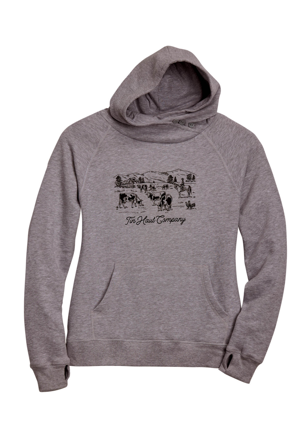 Womens Sweatshirt Pullovertin Haul Cows On The Prairie Screenr Western Shir