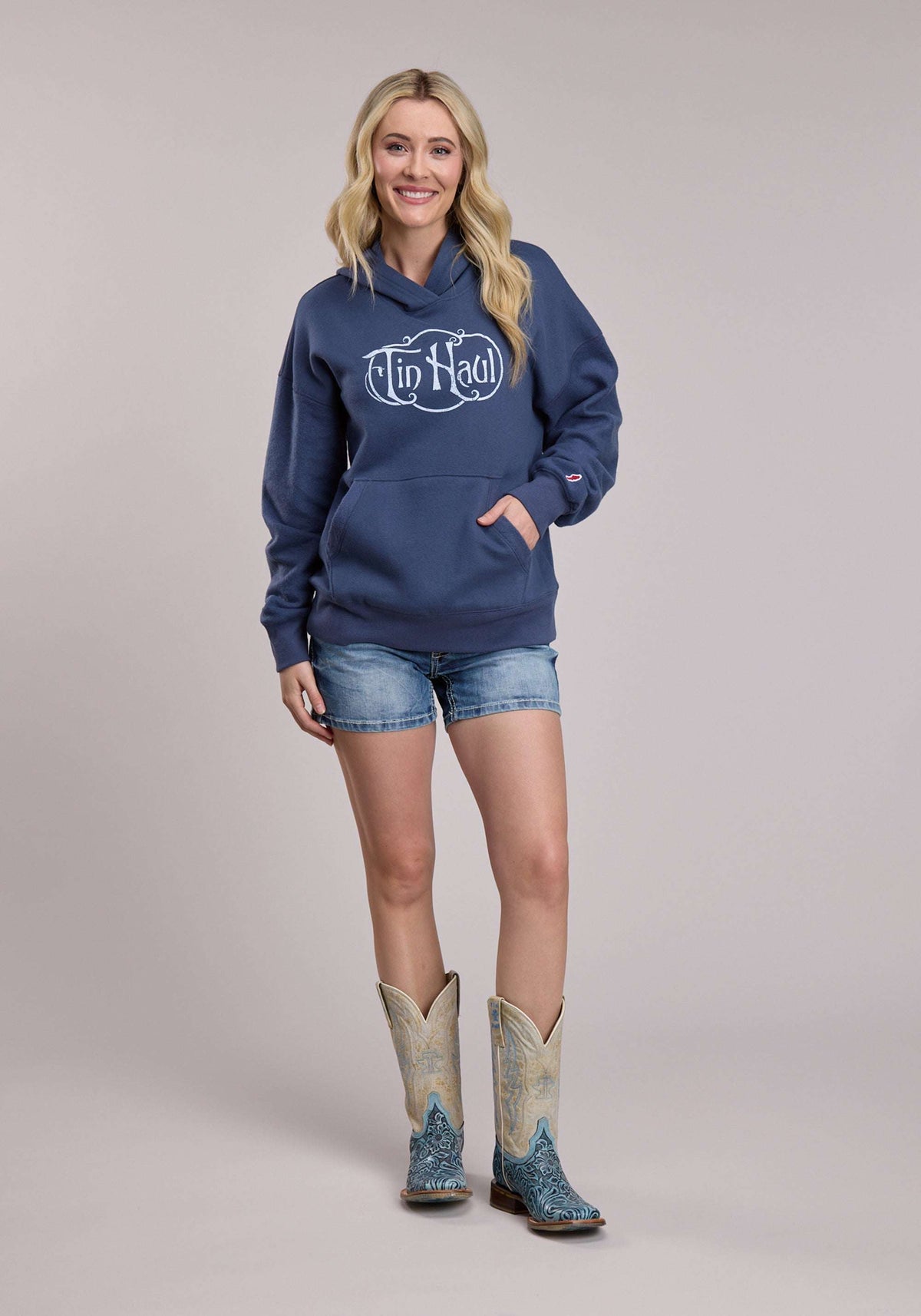Tin Haul Womens Script Screen Print Hoodie - Tin Haul - Flyclothing LLC