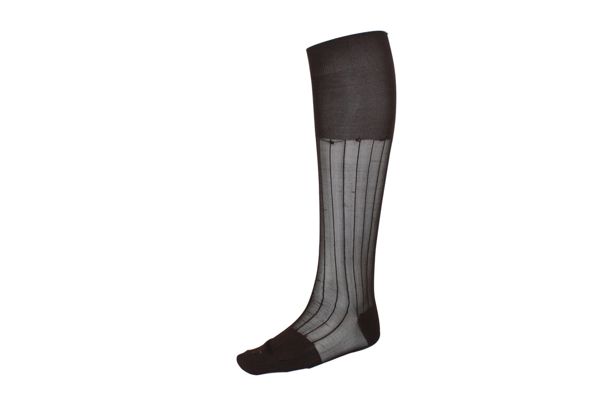 Men's Nylon Socks Long 100L Brown