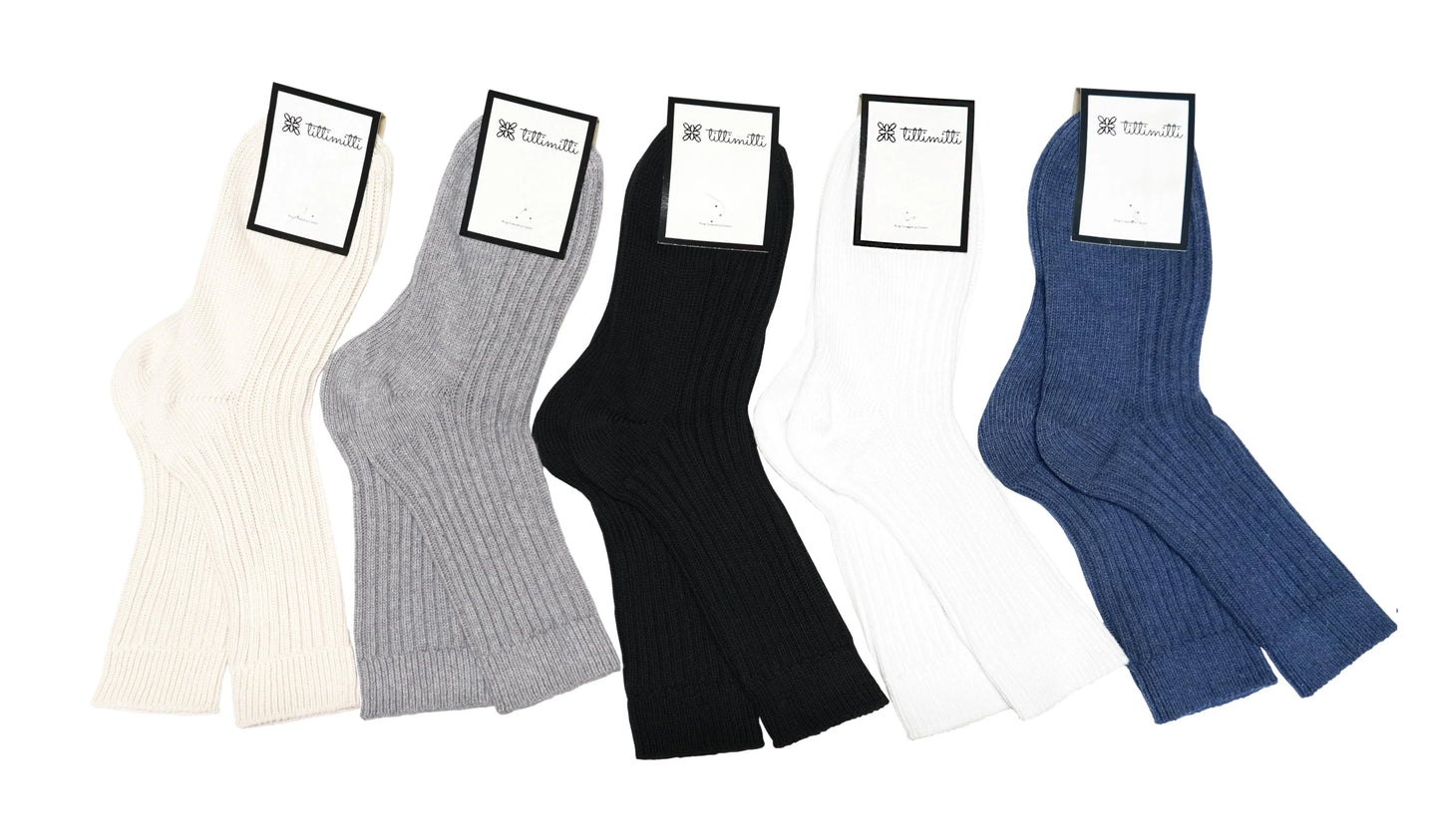 tittimitti® 100% Organic Cotton Women's Boot Socks. 3 Pairs. Made in Italy. - tittimitti - Flyclothing LLC