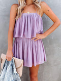 Ruched Spaghetti Strap Romper - Trendsi