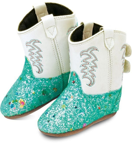 Old West Sparkling Lake Blue Foot White Shaft Poppets - Old West