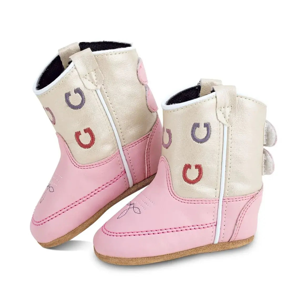 Old West Pink Foot Shiny Cream Shaft Poppets - Old West - Flyclothing LLC