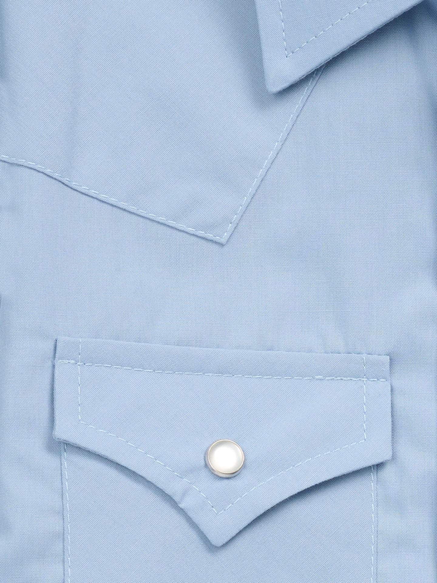 Boy's Ely Cattleman Short Sleeve Solid Stone Blue Western Snap Shirt - Ely Cattleman - Flyclothing LLC