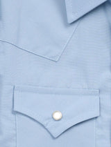 Boy's Ely Cattleman Short Sleeve Solid Stone Blue Western Snap Shirt - Ely Cattleman - Flyclothing LLC