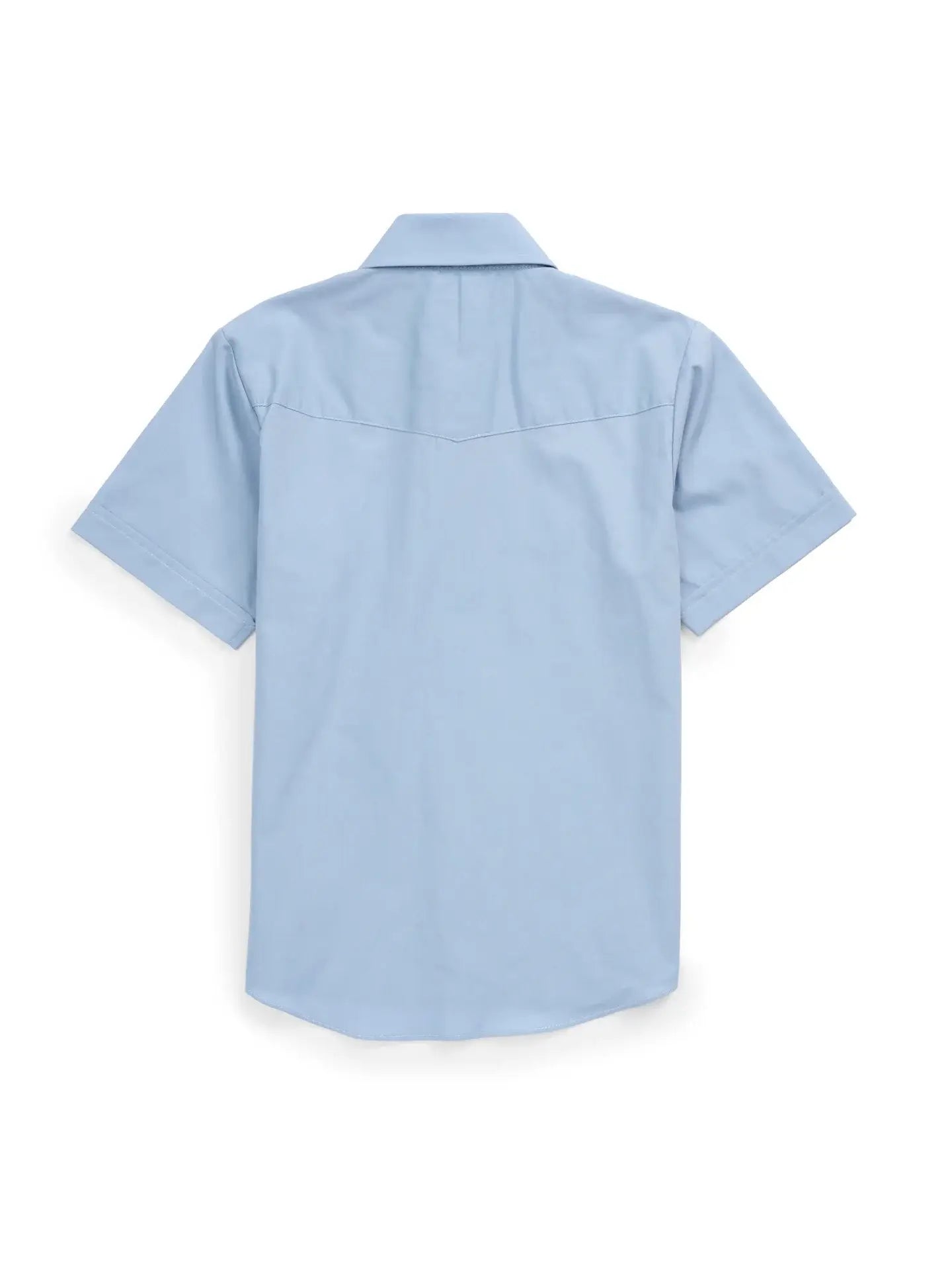 Boy's Ely Cattleman Short Sleeve Solid Stone Blue Western Snap Shirt - Ely Cattleman - Flyclothing LLC