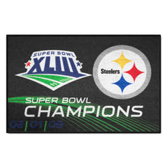 Pittsburgh Steelers Starter Mat Accent Rug - 19in. x 30in., 2009 Super Bowl XLIII Champions - Pittsburgh Steelers