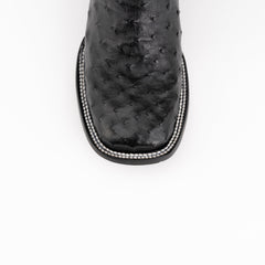 Ferrini Colt Black Full Quill Ostrich Mens Boot - Ferrini USA