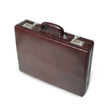 Executive Croco Leather Briefcase/Suitcase- Brown - Classy Leather Bags - Flyclothing LLC
