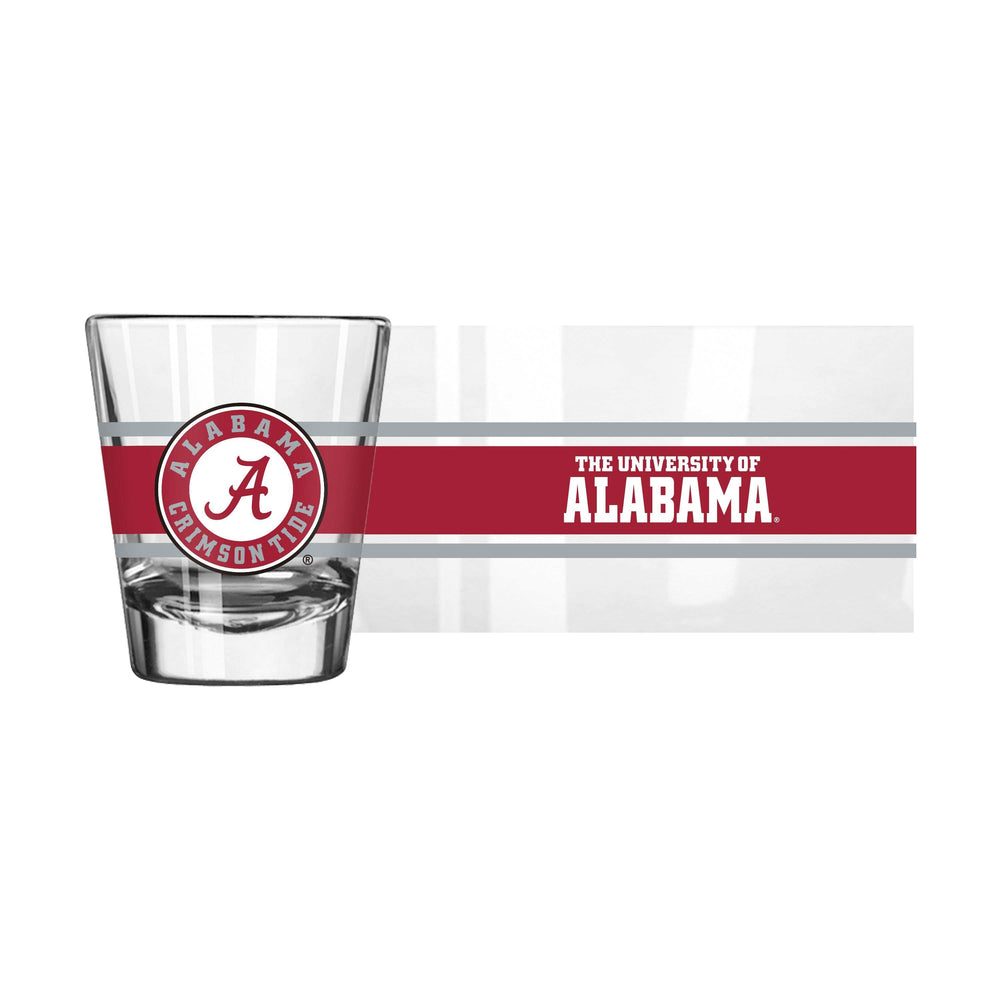 Alabama 2oz Stripe Shot Glass - Logo Brands - Flyclothing LLC
