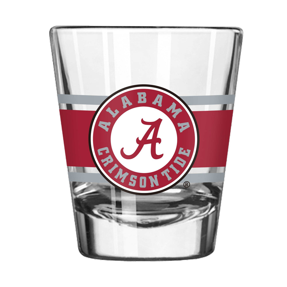 Alabama 2oz Stripe Shot Glass - Logo Brands - Flyclothing LLC