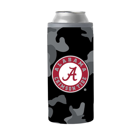 Alabama Black Camo 12oz Slim Can Coolie - Logo Brands - Flyclothing LLC
