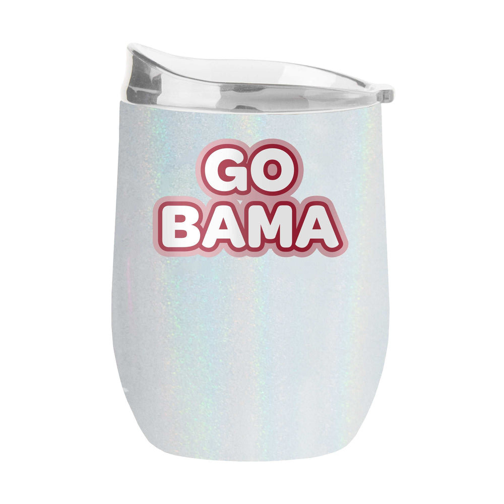 Alabama 16oz Bubble Iridescent Curved Tumbler - Logo Brands - Flyclothing LLC