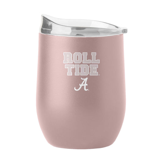 Alabama 16oz Stencil Powder Coat Curved Beverage - Logo Brands - Flyclothing LLC