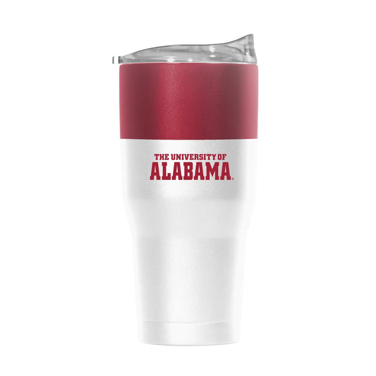 Alabama 30oz Colorblock White Powder Coat Tumbler - Logo Brands - Flyclothing LLC