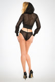 Allure Lingerie sweet & delicious fishnet body with hoodie & cut out back - Allure Lingerie
