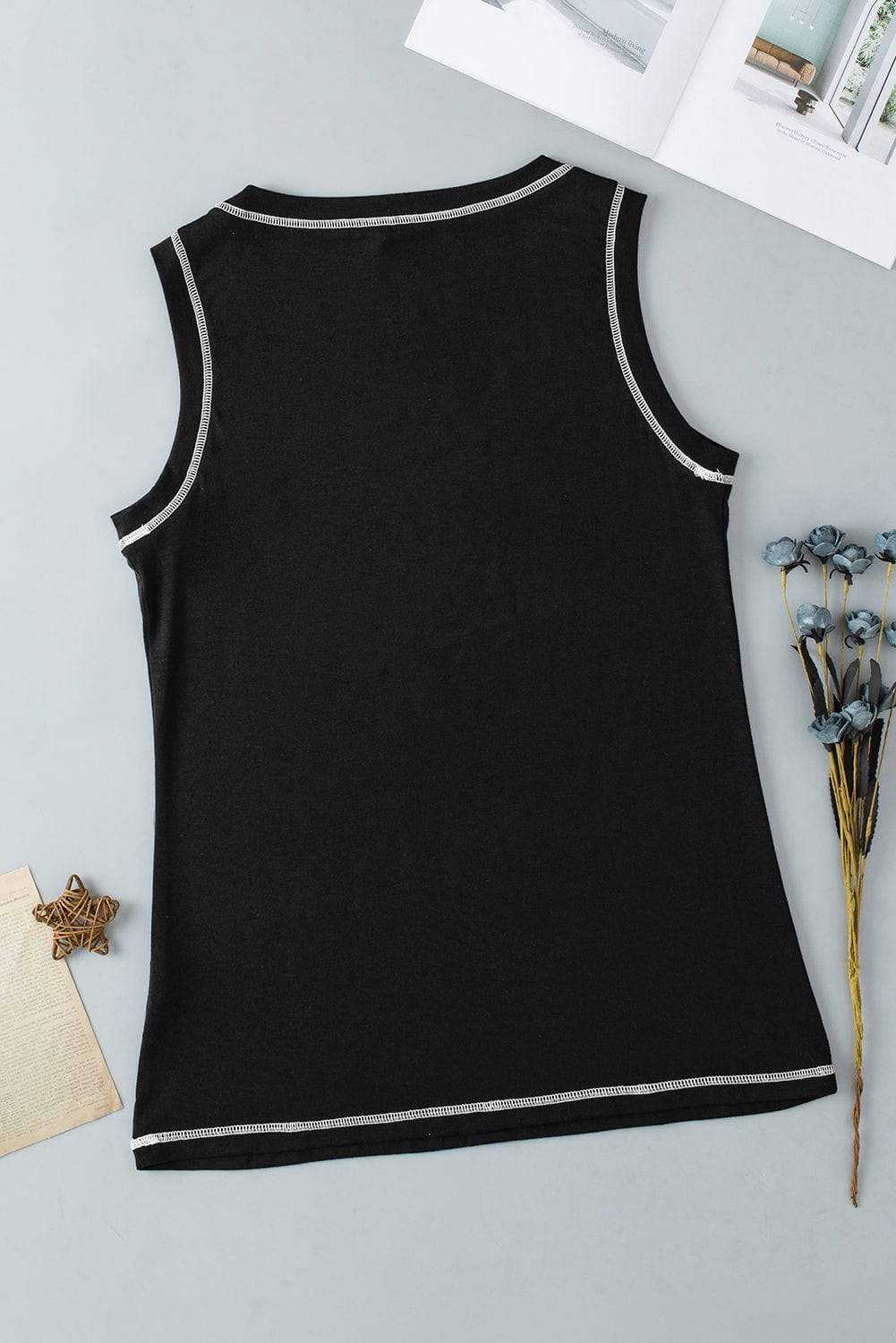 Leopard Round Neck Tank - Trendsi - Flyclothing LLC