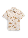 Boy's Ely Cattleman Short Sleeve Cowboy Print Snap Shirt - Ely Cattleman