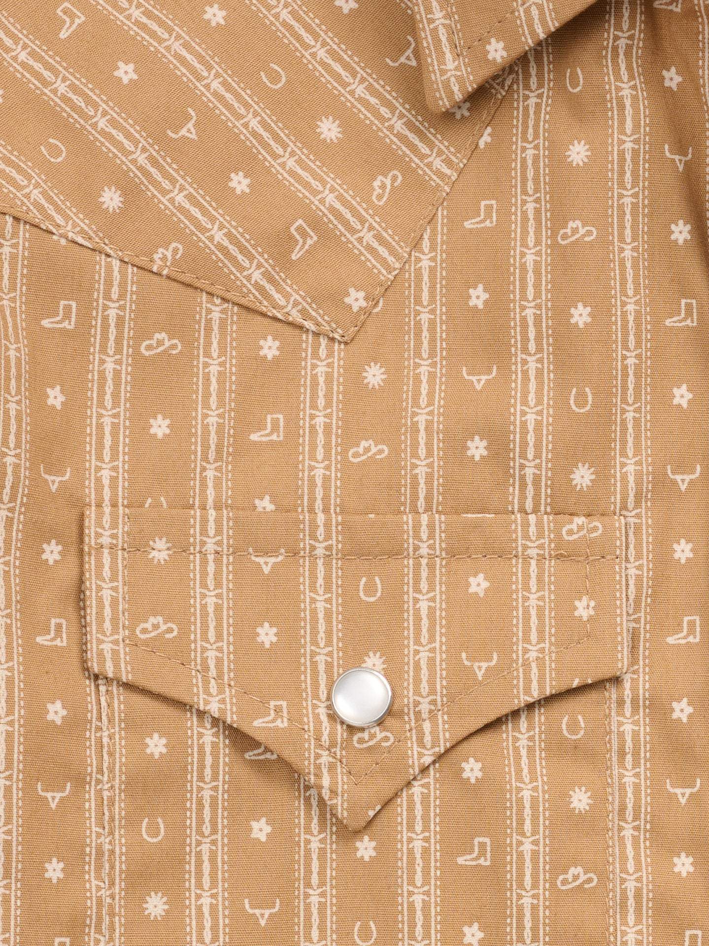 Boy's Ely Cattleman Short Sleeve Western Motif Print Snap Shirt - Ely Cattleman - Flyclothing LLC