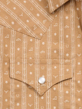 Boy's Ely Cattleman Short Sleeve Western Motif Print Snap Shirt - Ely Cattleman - Flyclothing LLC
