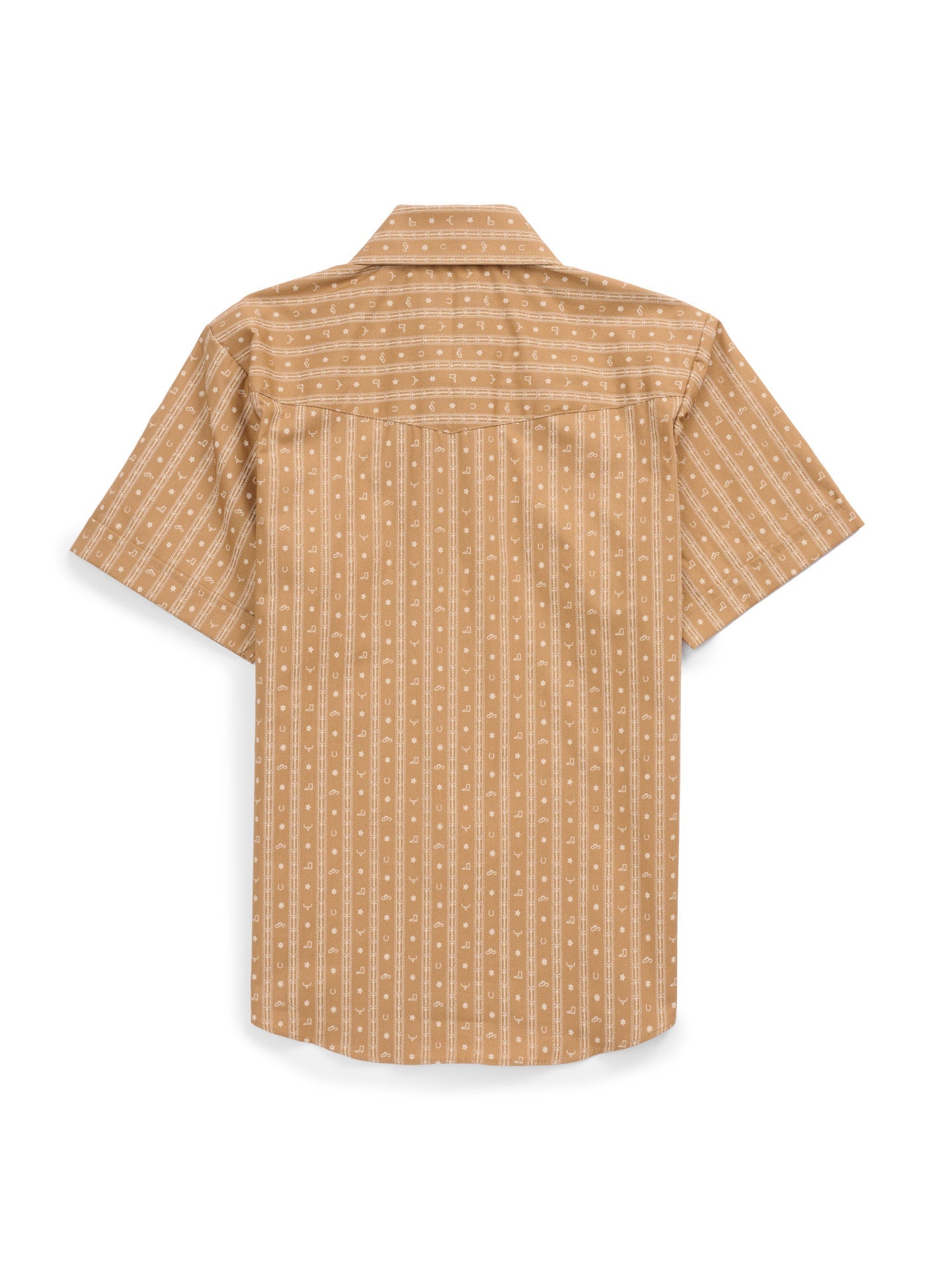Boy's Ely Cattleman Short Sleeve Western Motif Print Snap Shirt