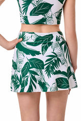 Women's Big Wave Swim Skort with Wrap Detail | Eden Green Palm Paradise