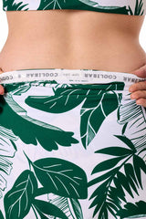 Women's Big Wave Swim Skort with Wrap Detail | Eden Green Palm Paradise