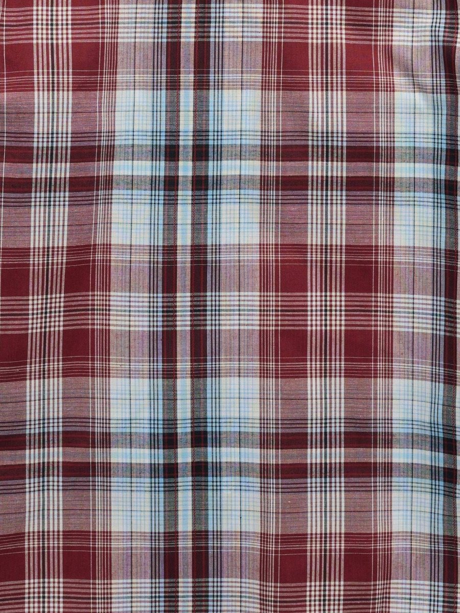 Boy's Ely Cattleman Short Sleeve Burgundy Plaid Western Snap Shirt - Ely Cattleman - Flyclothing LLC