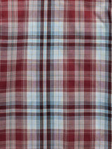 Boy's Ely Cattleman Short Sleeve Burgundy Plaid Western Snap Shirt