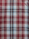 Boy's Ely Cattleman Short Sleeve Burgundy Plaid Western Snap Shirt - Ely Cattleman