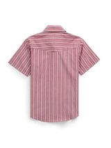 Boy's Ely Cattleman Short Sleeve Red Stripe Western Snap Shirt - Ely Cattleman - Flyclothing LLC