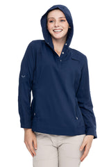 Women's Sea Spray Henley Hoodie | Navy
