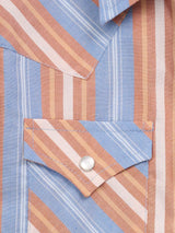 Boy's Ely Cattleman Short Sleeve Blue Stripe Western Snap Shirt - Ely Cattleman - Flyclothing LLC