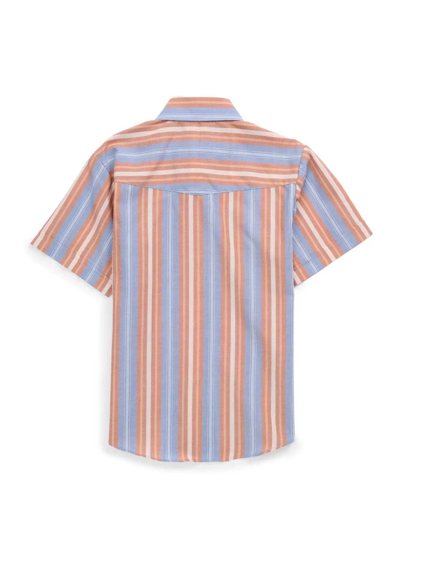 Boy's Ely Cattleman Short Sleeve Blue Stripe Western Snap Shirt - Ely Cattleman - Flyclothing LLC