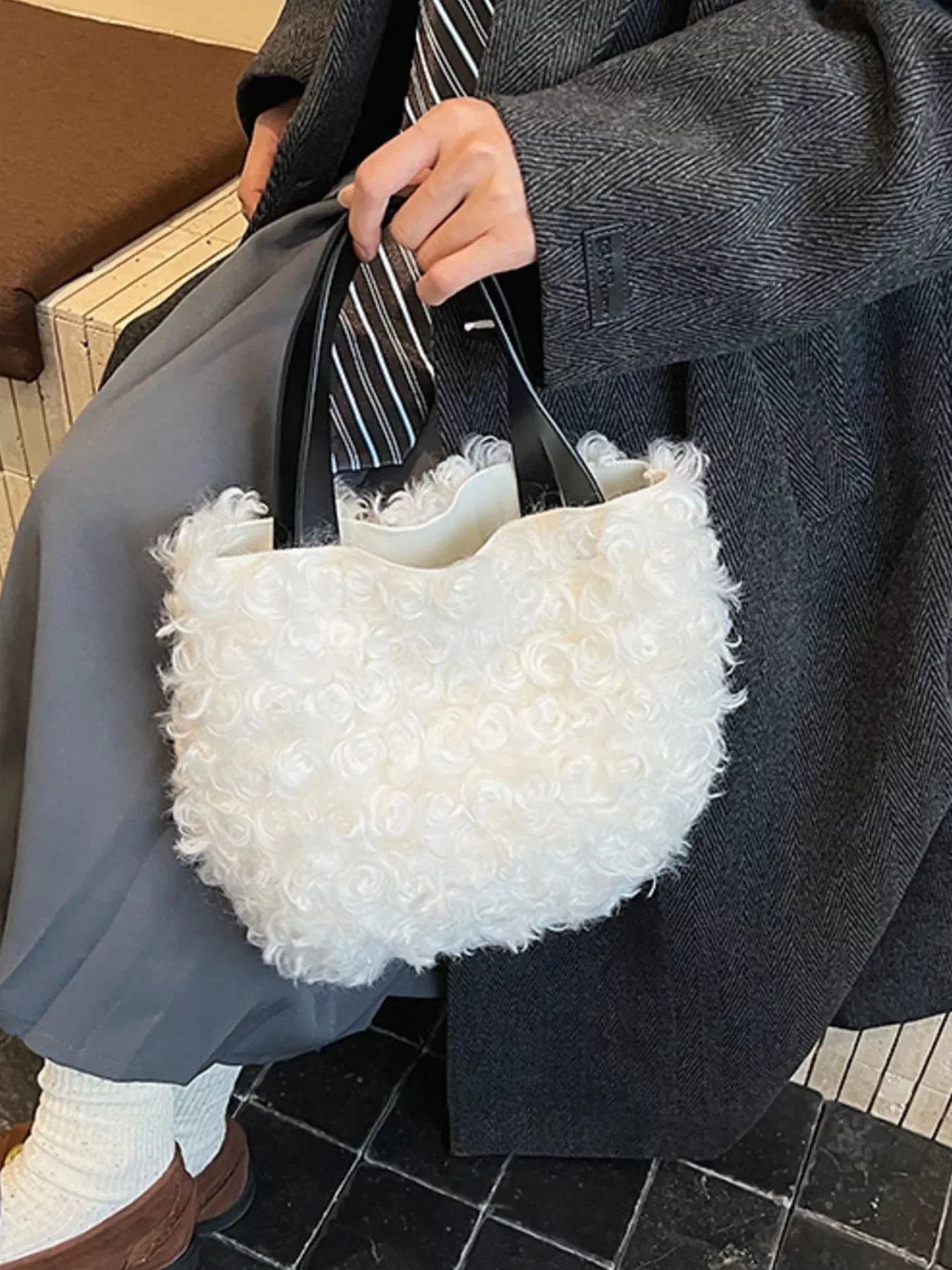 Lightweight Fluffy Handbag - Trendsi - Flyclothing LLC