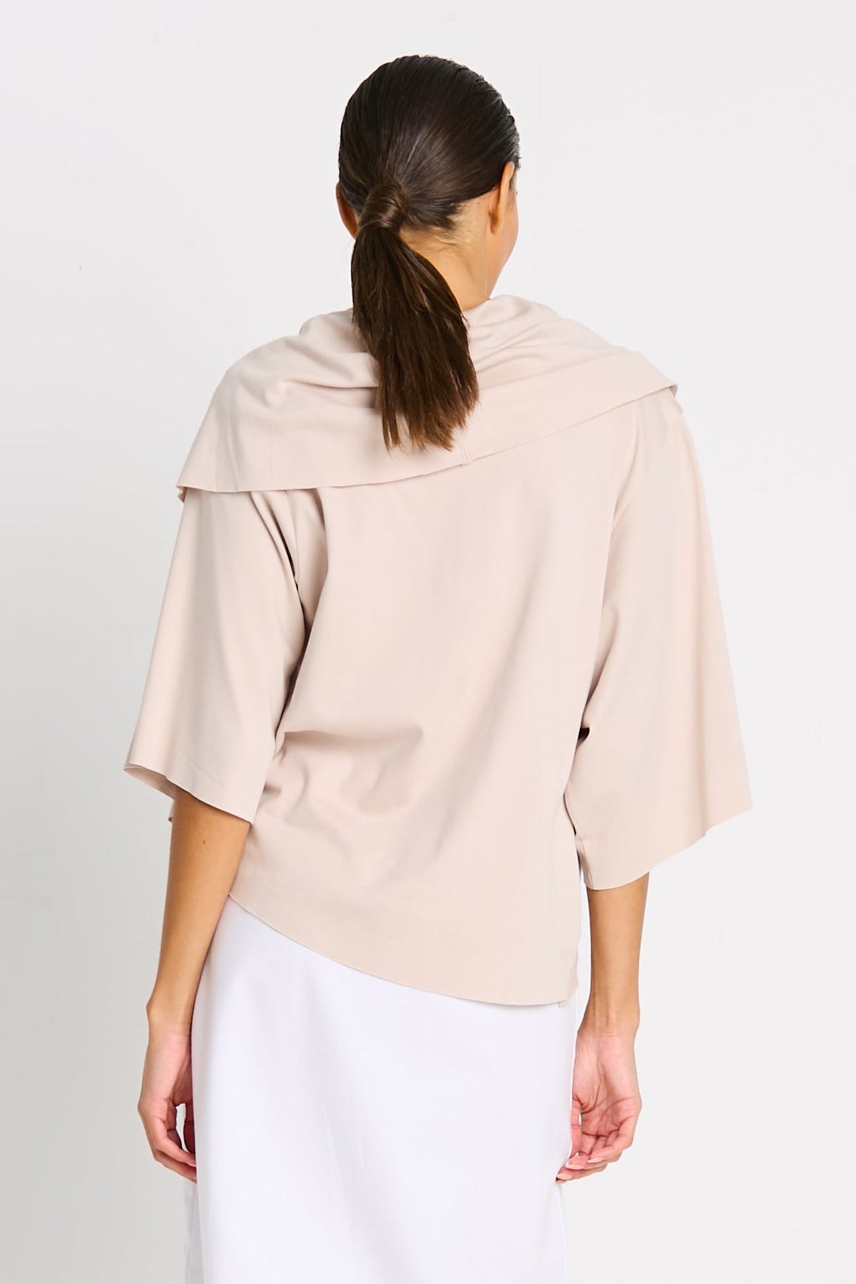 Pima Cotton Jackie O Top - Putty - PLANET by Lauren G - Flyclothing LLC
