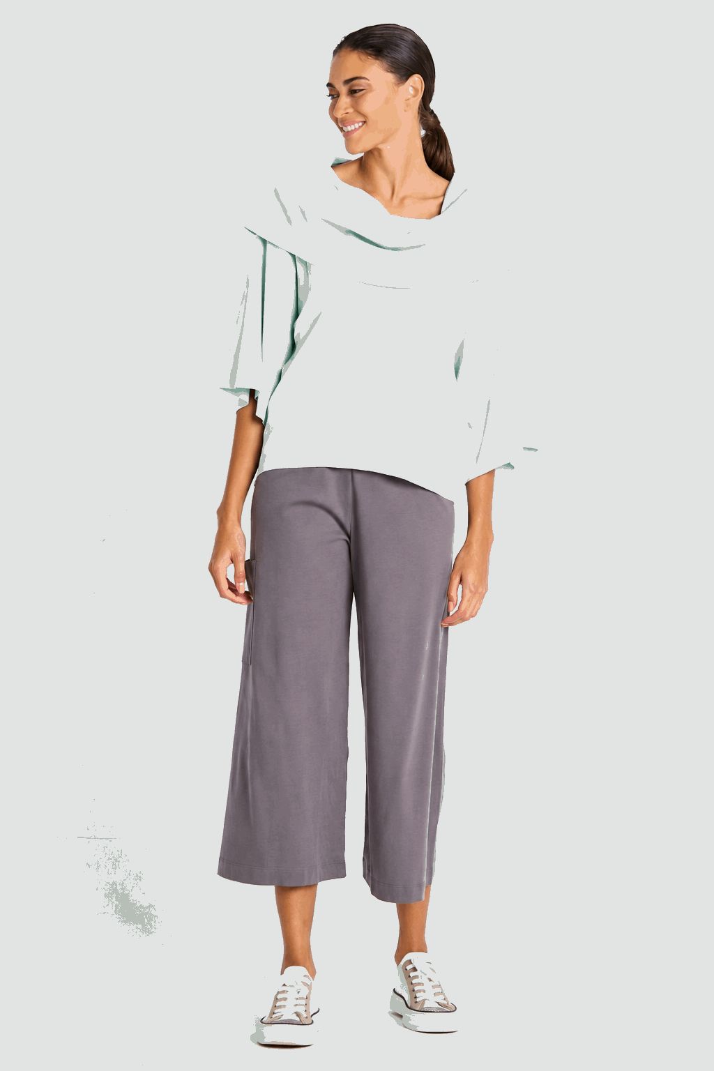 Pima Cotton Jackie O Top - Mint - PLANET by Lauren G - Flyclothing LLC